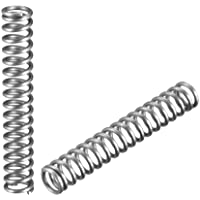 sourcing map Resorte comprimido de bobina de acero inoxidable extendida de 1.2X8x50mm 10 pzas